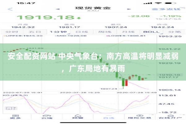 安全配资网站 中央气象台：南方高温将明显减弱，广东局地有暴雨