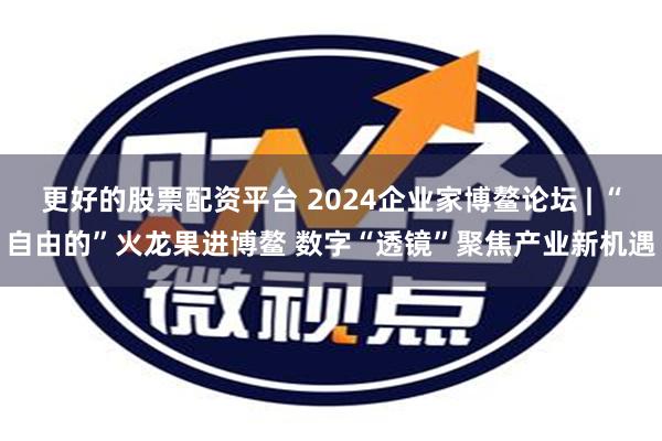 更好的股票配资平台 2024企业家博鳌论坛 | “自由的”火龙果进博鳌 数字“透镜”聚焦产业新机遇